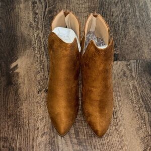 Brown Suede Ankle Boots